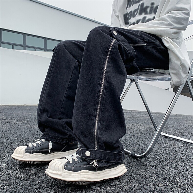 牛仔裤男美式vibe裤子ins高街潮牌欧美直筒修身工装裤N09906-P50,男装牛仔裤,星座308B-2