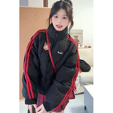 学院风拼接条纹面包服宽松加厚棉服女外套冬季M12508，男装棉衣，星座1116A（原606A-3）