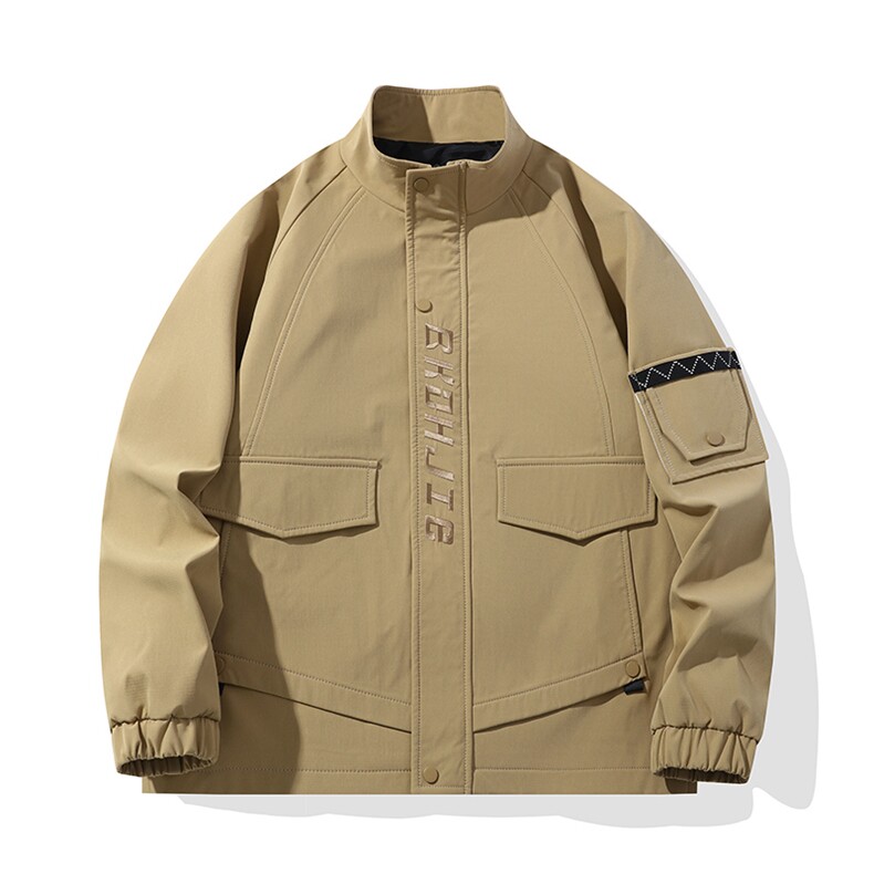 春季男式立领刺绣夹克外套型男休闲百搭青年外套男L12-P63，男装夹克，星座310B-3