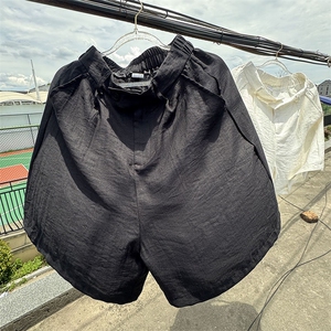 TK1风棉麻宽松短裤透气凉爽舒适高级面料中裤沙滩裤慵懒潮男图片