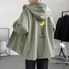JK41047-P85纯棉连帽夹克男士大码工装夹克男外套男，男装夹克，电商A040