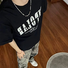 万针全刺绣工艺抖音得物高品质260克重磅纯棉双纱美式高街短袖T恤，男装T恤，电商A486