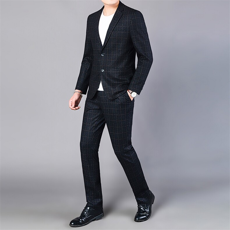 中年男士商务西服两件套套装男商务正装西装上衣ASD8955-P265图片