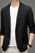 2023秋季西装纯色外套上衣男中老年商务休闲西服MNSA219905-P160图片