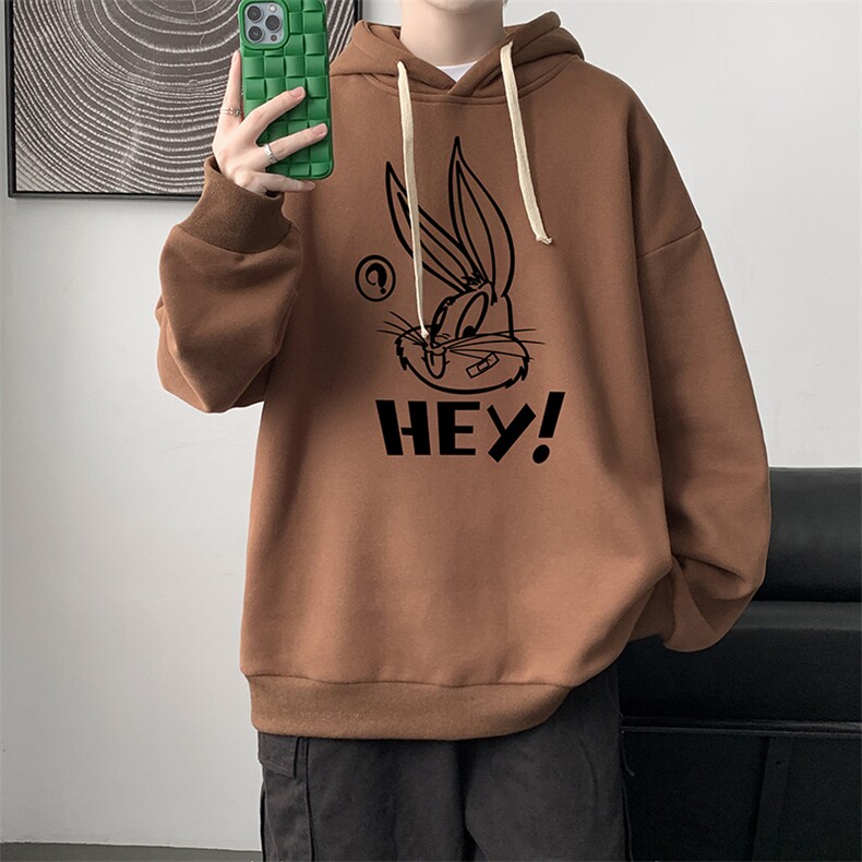 WY2179-P35加绒款-P40纯棉连帽卫衣男大码运动帽衫宽松薄外套男,男装卫衣,电商A040