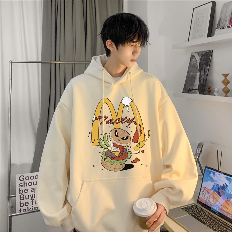 棉连帽卫衣美式趣味汉堡印花已完成JK23407特批p35-控58,男装卫衣,星座605(原A050)