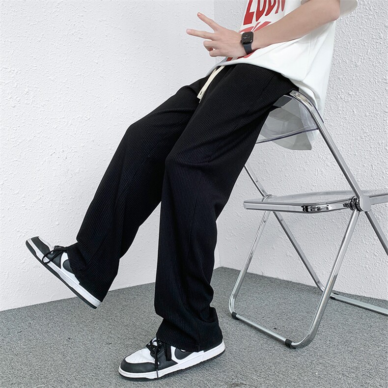港风 直播高品质大码休闲裤直筒裤冰丝裤A014-DY2135-P50控68图片