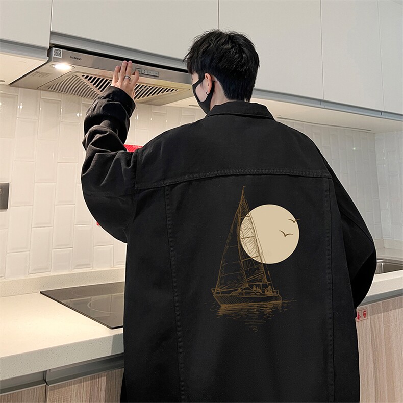 牛仔夹克男大码牛仔外套男茄克NJ77409-P60,男装夹克,电商A040