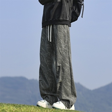 美式休闲裤男春秋款休闲青少年运动裤设计高级感直筒裤K7815-P35，男装休闲裤，星座505-3
