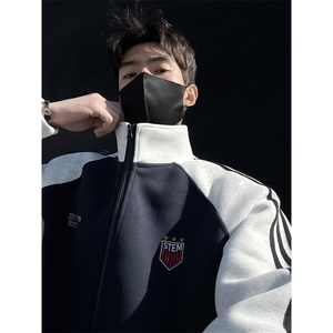 美式立领运动刺绣外套男 xh93-特p75图片
