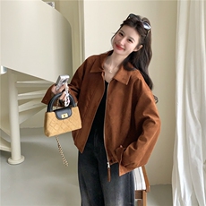 现货新款麂皮绒外套26164P150K238，女装短外套，2D035