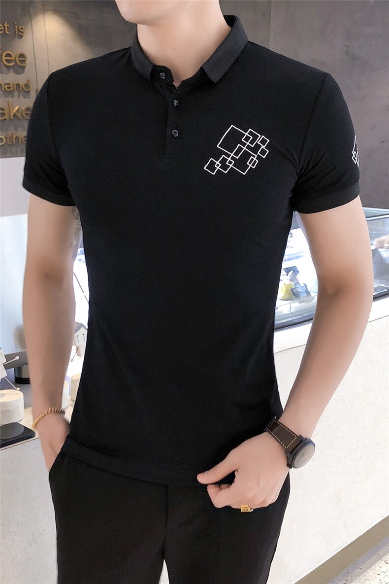 2021夏款潮男polo衫休闲百搭短袖韩版修身翻领衫A068-PL04,男装Polo衫,星座419（原A233）
