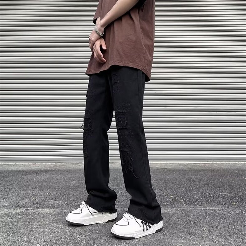 男牛仔裤时尚潮流青春流行夏季简约直筒裤N28P38,男装牛仔裤,星座1116-2