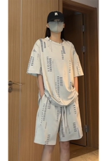 美式休闲套装短袖短裤宽松运动两件套男女T3713特P32/DK8701特P29，男装牛仔裤，电商A007