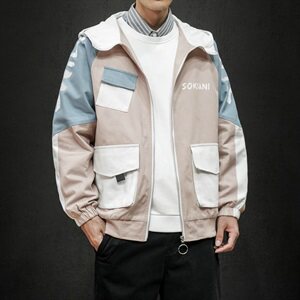秋季男士外套2021新款韩版潮流休闲衣服宽松工装夹克DS936T图片