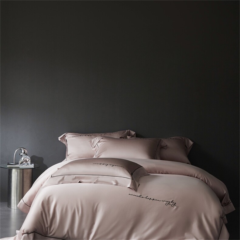 新款春夏新品刺绣拼角马德里系列四件套-，床品套件，一起卖家纺