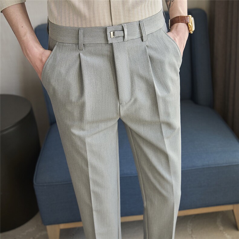 K1980-P70男士春夏带五金扣设计小西裤休闲修身-28-38码，男装西裤，电商A211
