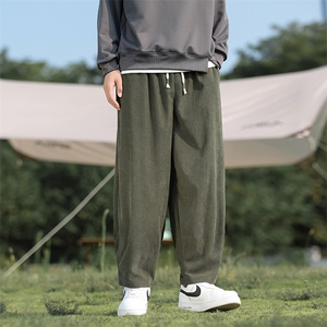 日系复古灯芯绒休闲裤男秋冬季宽松风直筒阔腿长裤子WK20-P45图片
