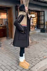 【设计】2D148-A36宽松休闲防风防水加绒加棉外套P215-K335，女装棉衣/棉服，2D148