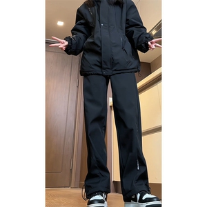 网图 秋冲锋裤潮牌美式机能宽松直筒运动工装休闲裤310A-W148-P17图片