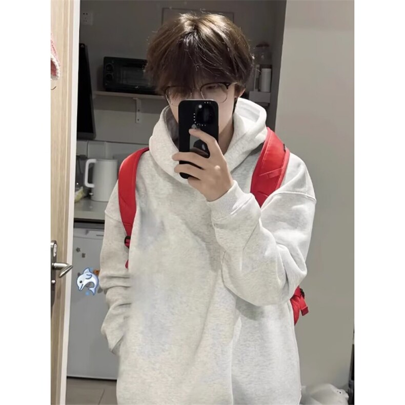 百搭流行连帽卫衣新款日系原宿慵懒简约ins时尚气质文艺潮流，男装卫衣，星座506A