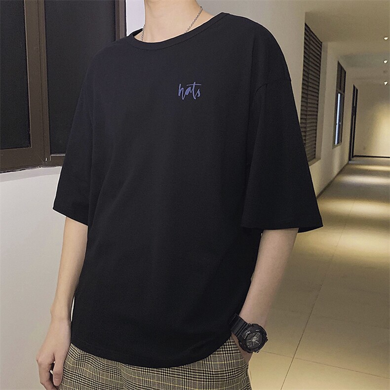 潮流个性原宿港风男士短袖T恤半袖ins火上衣韩版体恤DS344TP25,男装T恤,电商A102