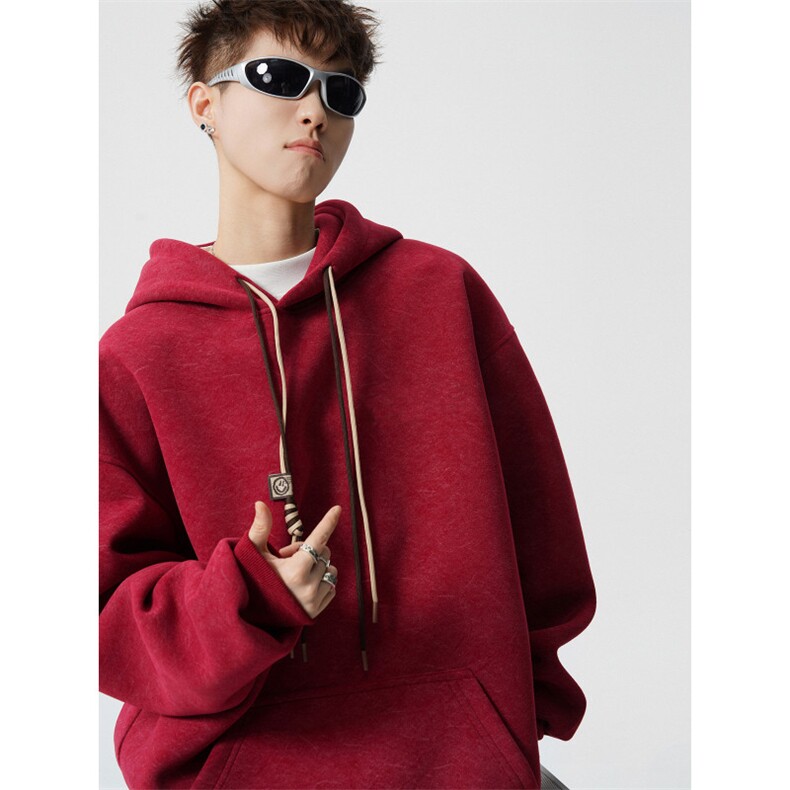 秋冬重磅高品质纯色砂洗做旧连帽卫衣JF20-特P62控98加绒P66控108，男装卫衣，电商A422-1