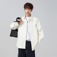 高品质鱼骨纹2026新款百搭翻领长袖衬衫A436-26019-P68118，男装衬衫，电商A436