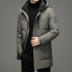 BZY2297钱塘2020-2秋冬中年男士中长款连帽保暖羽绒服外套P280，男装羽绒服，钱塘207-2