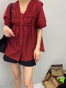 夏季新款韩版飞袖设计洋气小衫图片