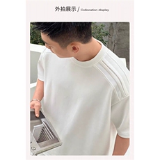 1506-1/TD9031/P31高级感夏季正肩短袖廓形纯色重磅T恤百搭时尚，男装T恤，星座1506-1