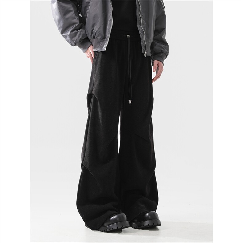 903-WK160-P65  S-XXL 灯芯绒加绒休闲裤【咖色 黑色】1-4图片