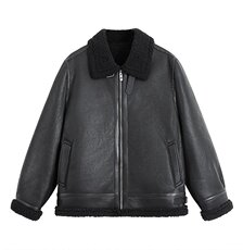 新款皮衣皮夹克羊羔毛防寒加厚夹克309B-3-6800-P110，男装夹克，星座1409-3