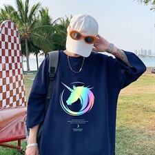 Q11138-P30春夏季七分袖t恤男大码五分袖男短袖中袖，男装T恤，电商A040