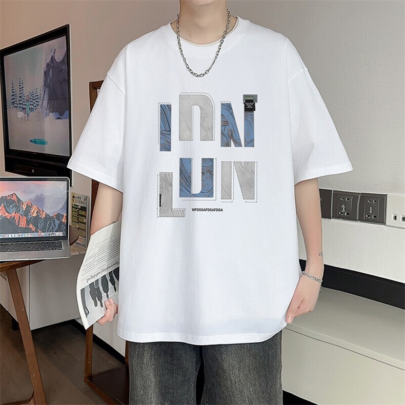 新款纯棉短袖t恤男夏季青少年初中高中学生帅气半袖体恤TX523-P25，男装T恤，星座505-3