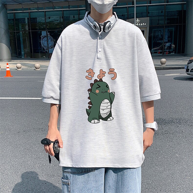 PL57037-P35翻领短袖polo衫男大码胖子半袖t恤男有领保罗衫模特,男装Polo衫,电商A040