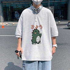 PL57037-P35翻领短袖polo衫男大码胖子半袖t恤男有领保罗衫模特，男装Polo衫，电商A040
