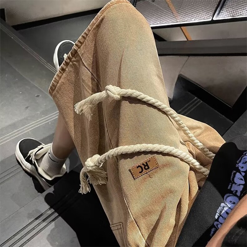 牛仔短裤潮男夏季潮牌高级感外穿五分裤美式复古D2107P35，男装牛仔裤，星座1116-2