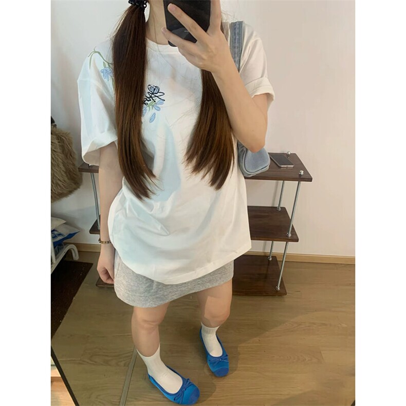 万针全刺绣解构设计260克重磅双纱纯棉高品质美式高街短袖T恤特35图片
