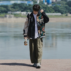 CityBoy刺绣拼接夹克女大码情侣夹克男潮外套男JK7711P75控108，男装夹克，星座227-7