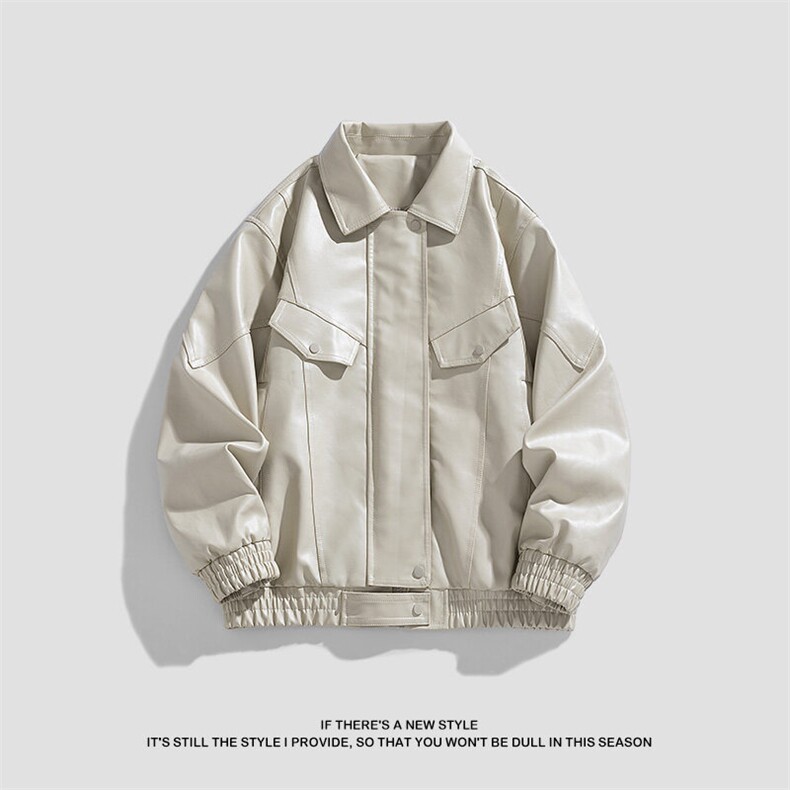 XZ-221/JK2577/P95美式潮牌痞帅机车服翻领PU皮衣夹克外套,男装夹克,星座221