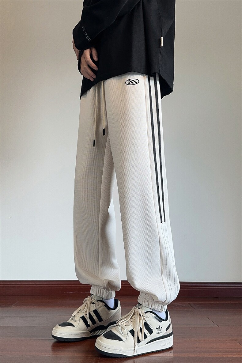 2024秋季新款内景大码美式拼接刺绣卫裤M-5XHK24847-P50,男装休闲裤,电商A022