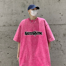 美式高街2026夏季新款水洗复古宽松半袖短袖XZ211-1-T7704-P38，男装T恤，星座211-1
