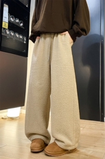 8XL-M摇粒绒裤子男加绒加厚休闲直通束脚宽松保暖裤K9122P78控98，男装休闲裤，电商D206-1