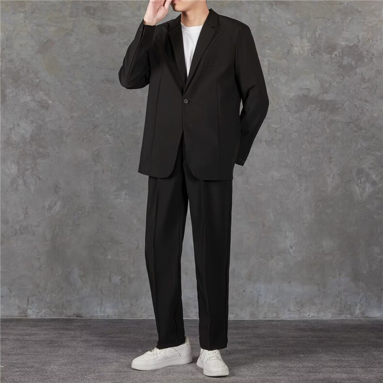 套装休闲西服男士韩版潮流痞子帅气2024春季新款ins西装W5726-P98,男装西服套装,星座412-2