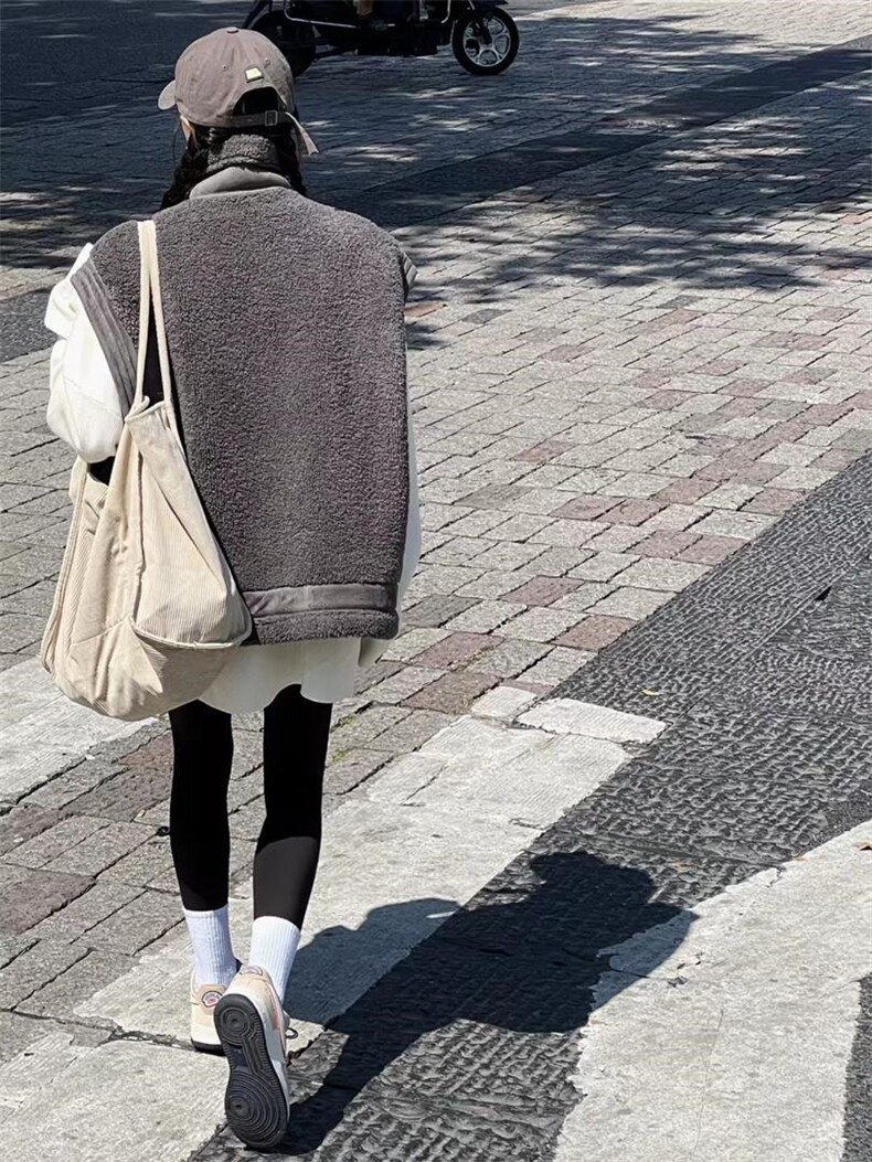 现货新款羊羔毛马甲，女装马甲，FU