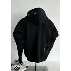 现货-春秋卫衣开衫重磅高品质雪花刺绣卫衣1016-1Y147P76K138，男装卫衣，星座1016-1（原电商B408-1）