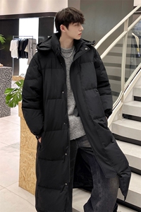 情侣羽绒服男冬季新款港风宽松连帽长款保暖外套YR921-P190图片