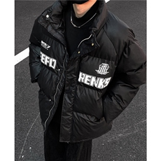 男士羽绒棉服加厚皮面pu皮立领2026新款潮牌冬季面包服男棉衣p98，男装棉衣，电商C307