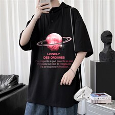 LD54184-P45连帽短袖t恤男大码胖子带帽五分袖中袖，男装T恤，电商A040